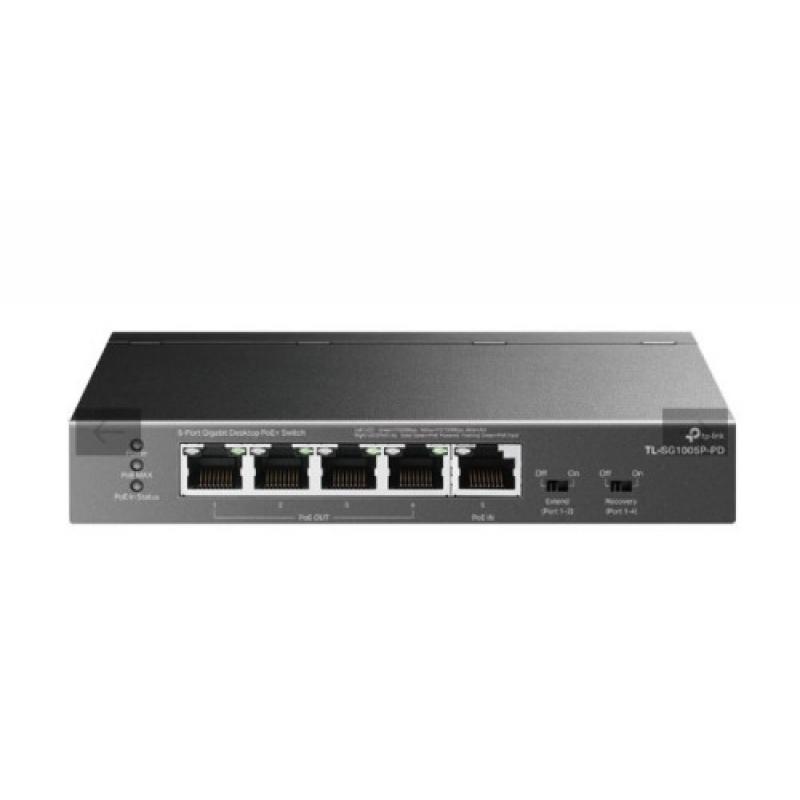 Tp-link Switch Gigabit De Sobremesa De 5 Puertos Con 1 Puerto Poe++ De Entrada Y 4 Puertos Poe+ De Salida Puerto: 4× Puertos Gig