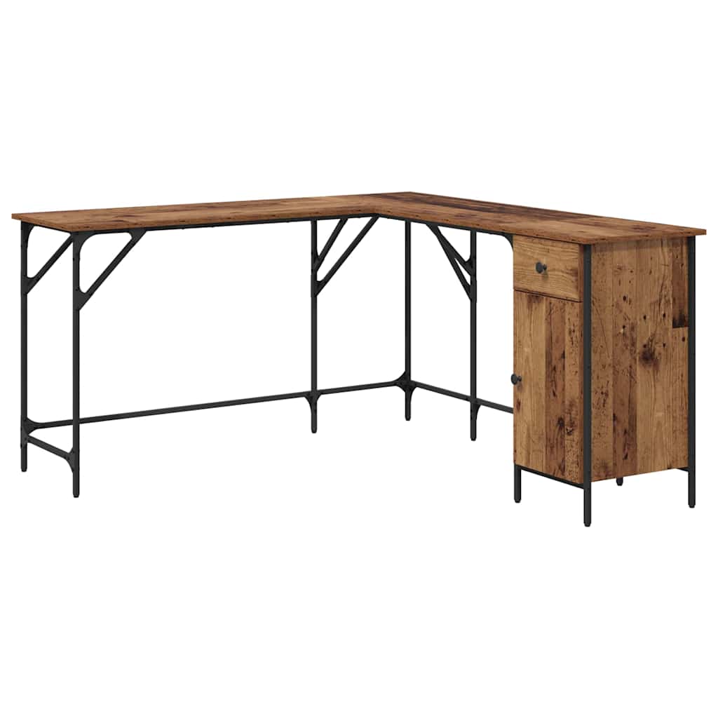vidaXL Escritorio Madera Vieja 141 x 141 x 75 cm Madera contrachapada