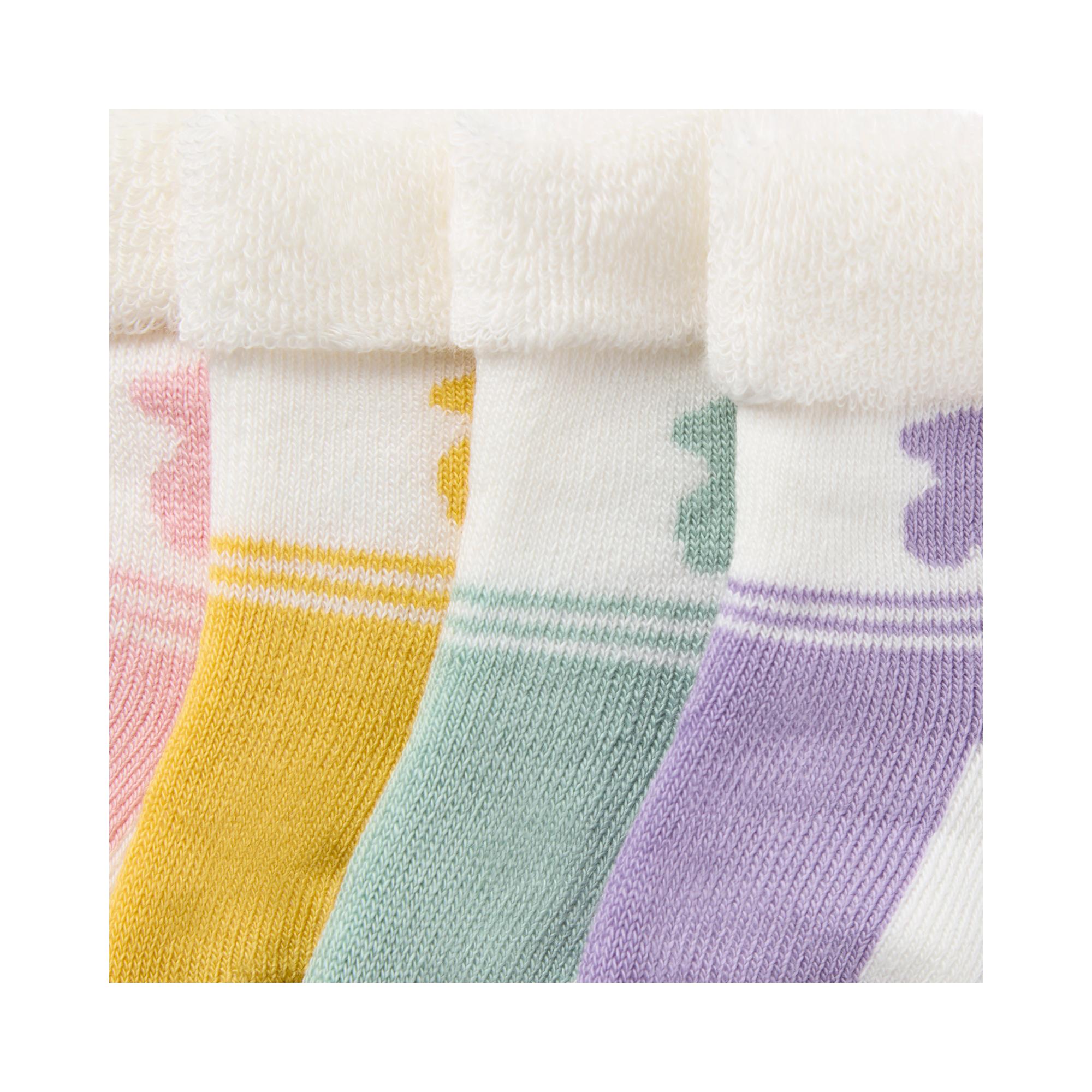 Set 4 calcetines de bebé colores Logo Tous