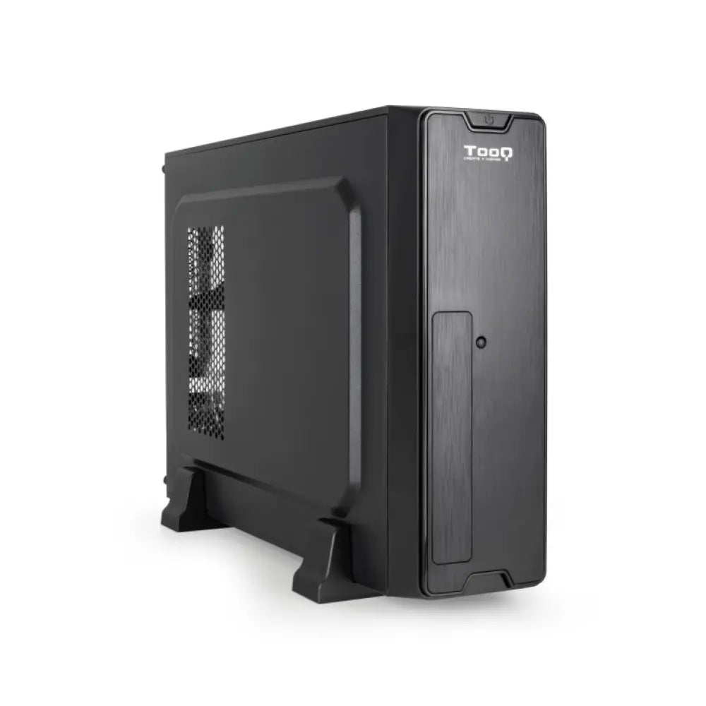 Torre PC Caja Slim Micro-ATX TooQ TQC-3007U3C Acero Negra Fuente 500W Lector SD USB 3.2