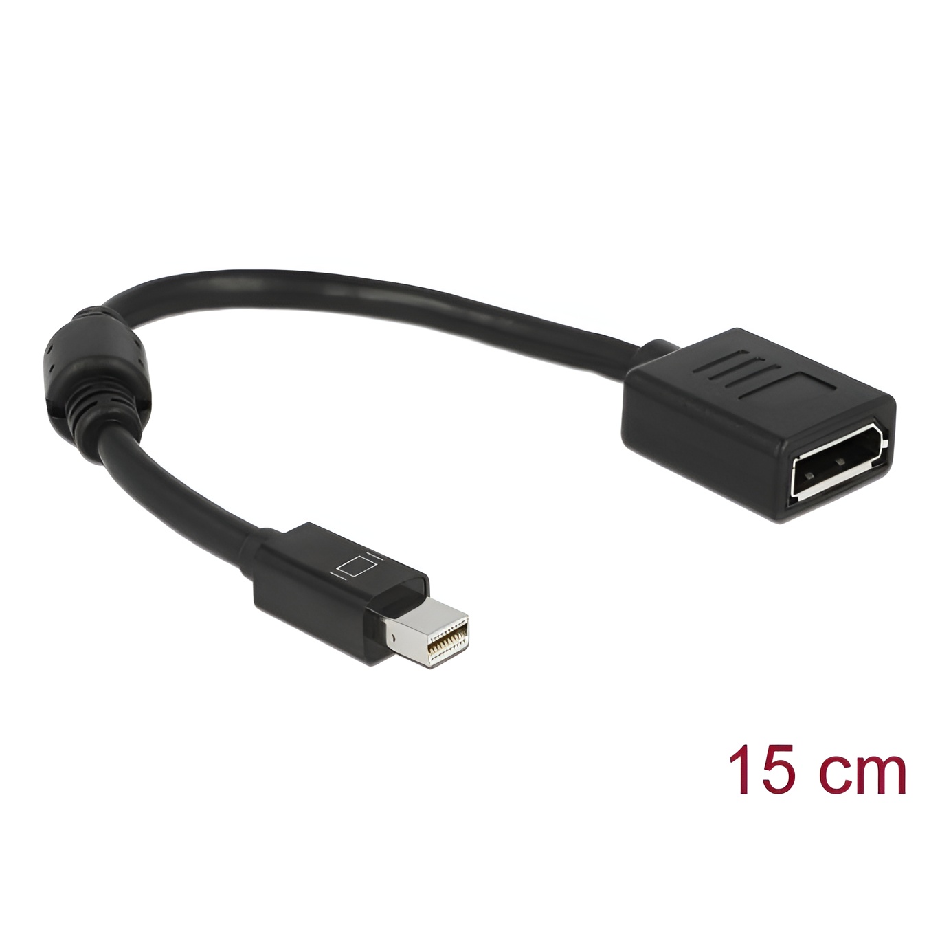 Adaptador Mini Displayport Delock Macho a Displayport Hembra 4K Negro para Cables de Ordenador