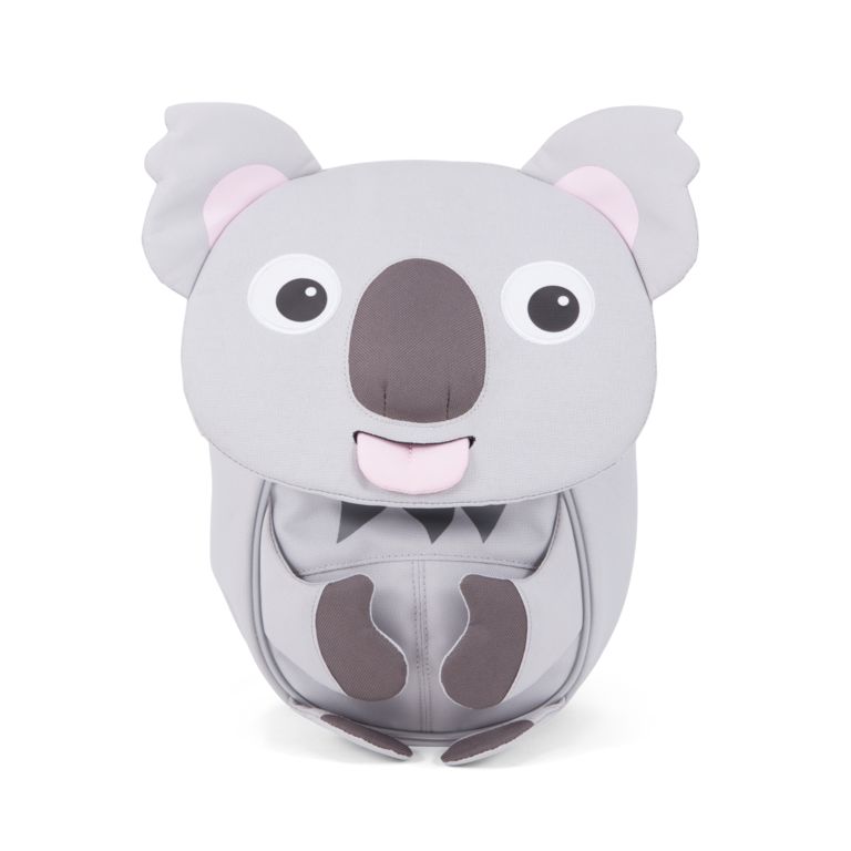 Affenzahn - Mochila infantil 1-3 años Koala de material reciclado, con lengua extraíble y diseño animal encantador para niños a partir de 90 cm