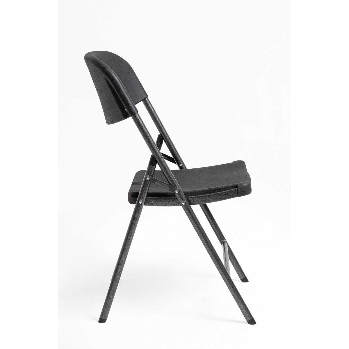 Regalos Miguel - Packs Sillas Plegables - Pack 6 Sillas Plegables de jardín Resin - Negro
