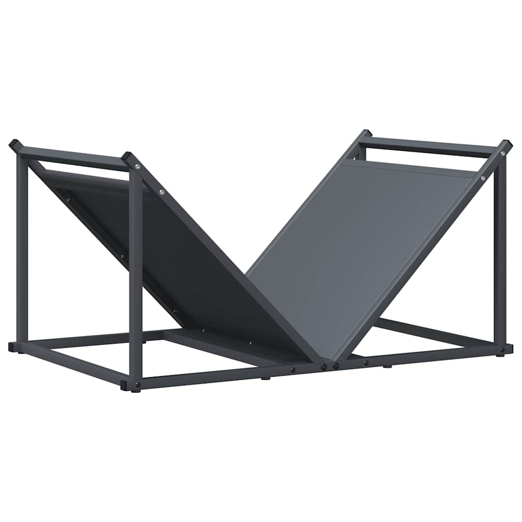 vidaXL Leñero 70x43x34,5 cm Acero laminado en frío en color Blanco/Verde oliva/Negro y más