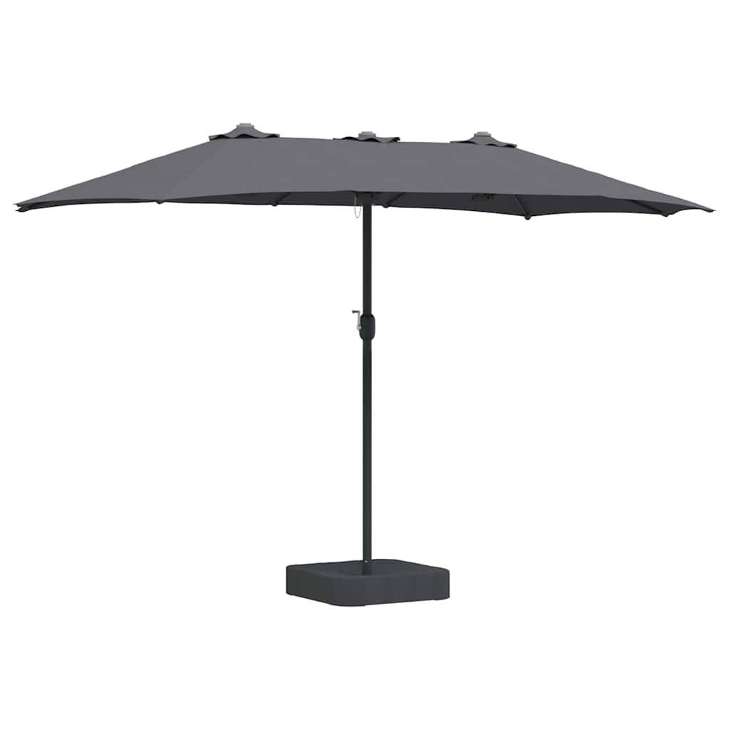 vidaXL Sombrilla de jardín Antracita 385 x 209 x 244 cm