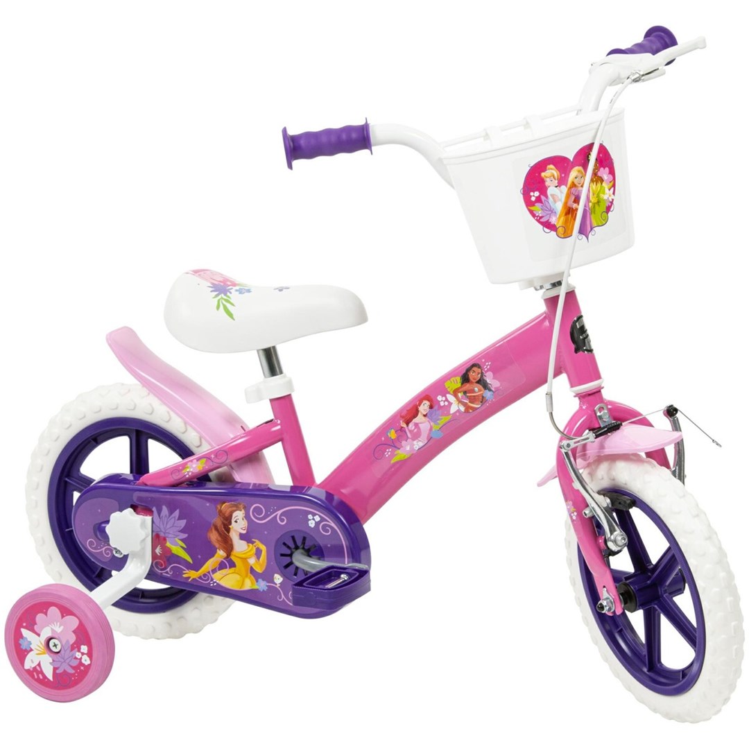 Toimsa Disney Princess - Bicicleta de 30,5 cm, con estabilizadores y cesta para edades de 3 a 5 años