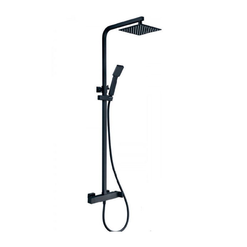 Imex Fiyi BDF016/NG columna de ducha de pared diseño extensible acabado negro mate