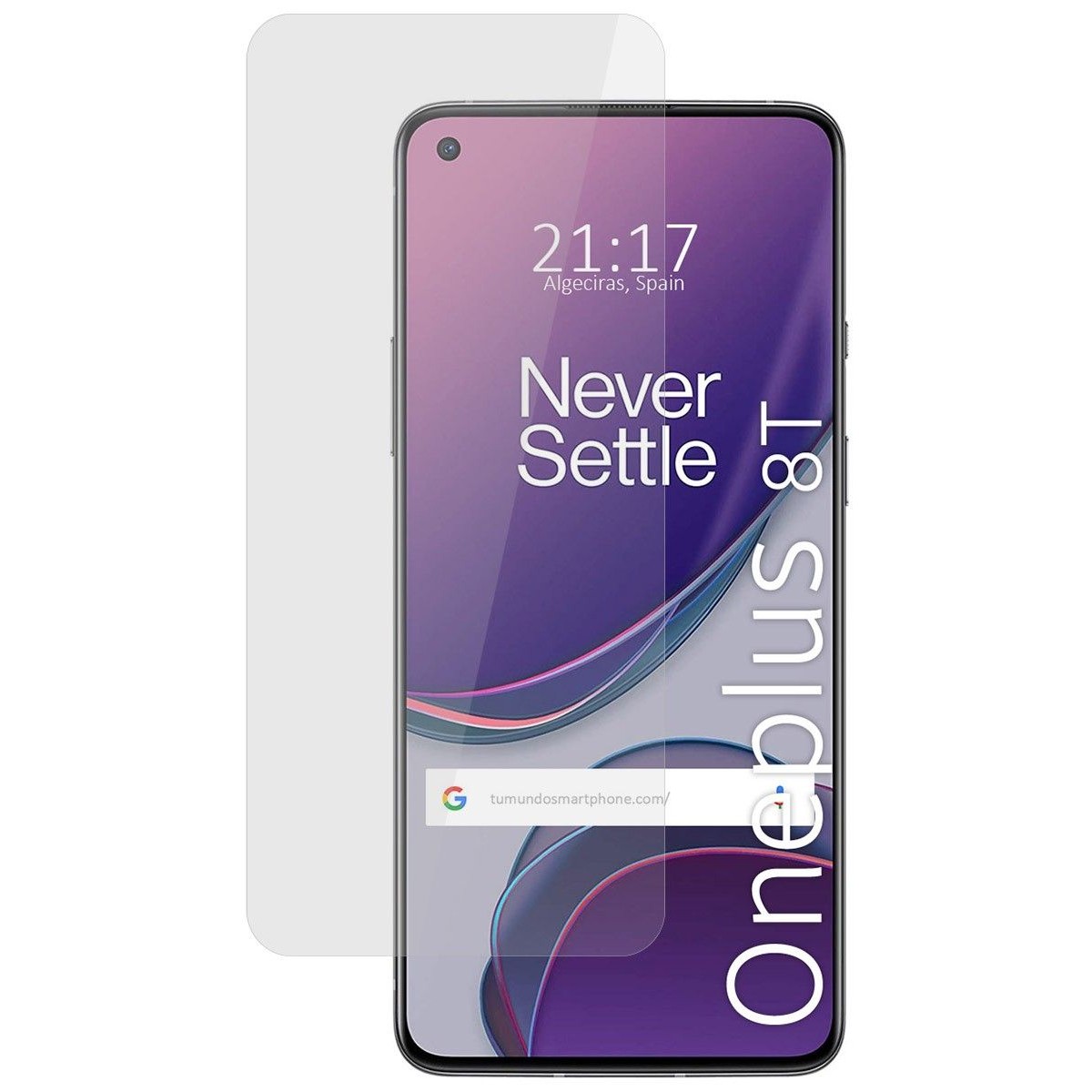 Tumundosmartphone Protector Cristal Templado para OnePlus 8T 5G Vidrio