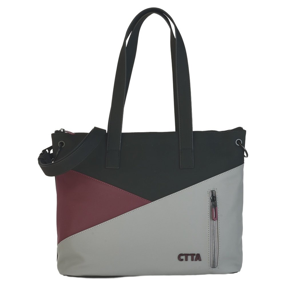 CAMINATTA BOLSO SHOPPER CON ASA HOMBRO Y BANDOLERA UNAMUNO NEGRO 35X2 UNAMUNO 35x28x9 Cms.