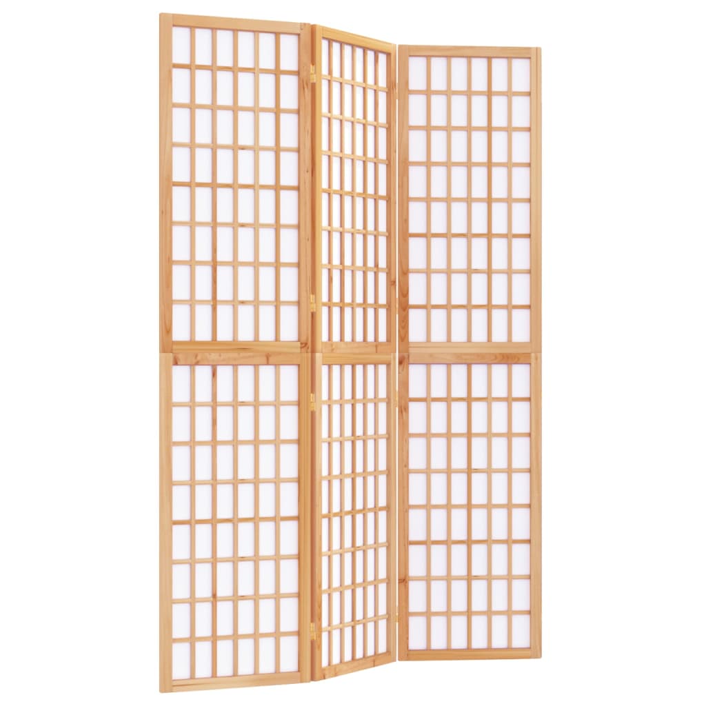 vidaXL Biombo plegable con 3 paneles estilo japonés 120x170 cm en color Natural/Negro/Blanco