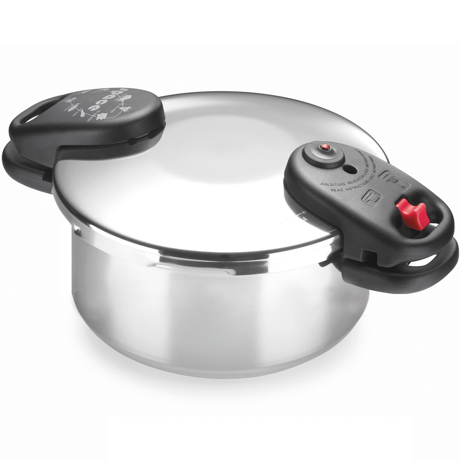 Alza Space - Olla Express Rápida de Acero Inoxidable 18/10, 2 Modos de Cocción, Diseño Ergonómico, Ahorro de Energía, Asas Termo-Resistentes