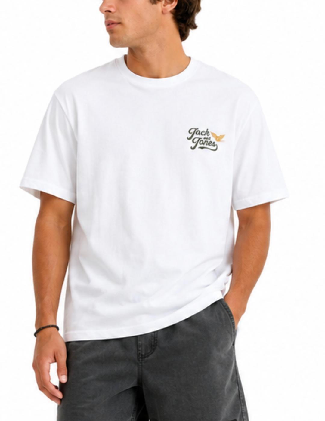 Camiseta Jack&Jones Legend blanco manga corta para hombre