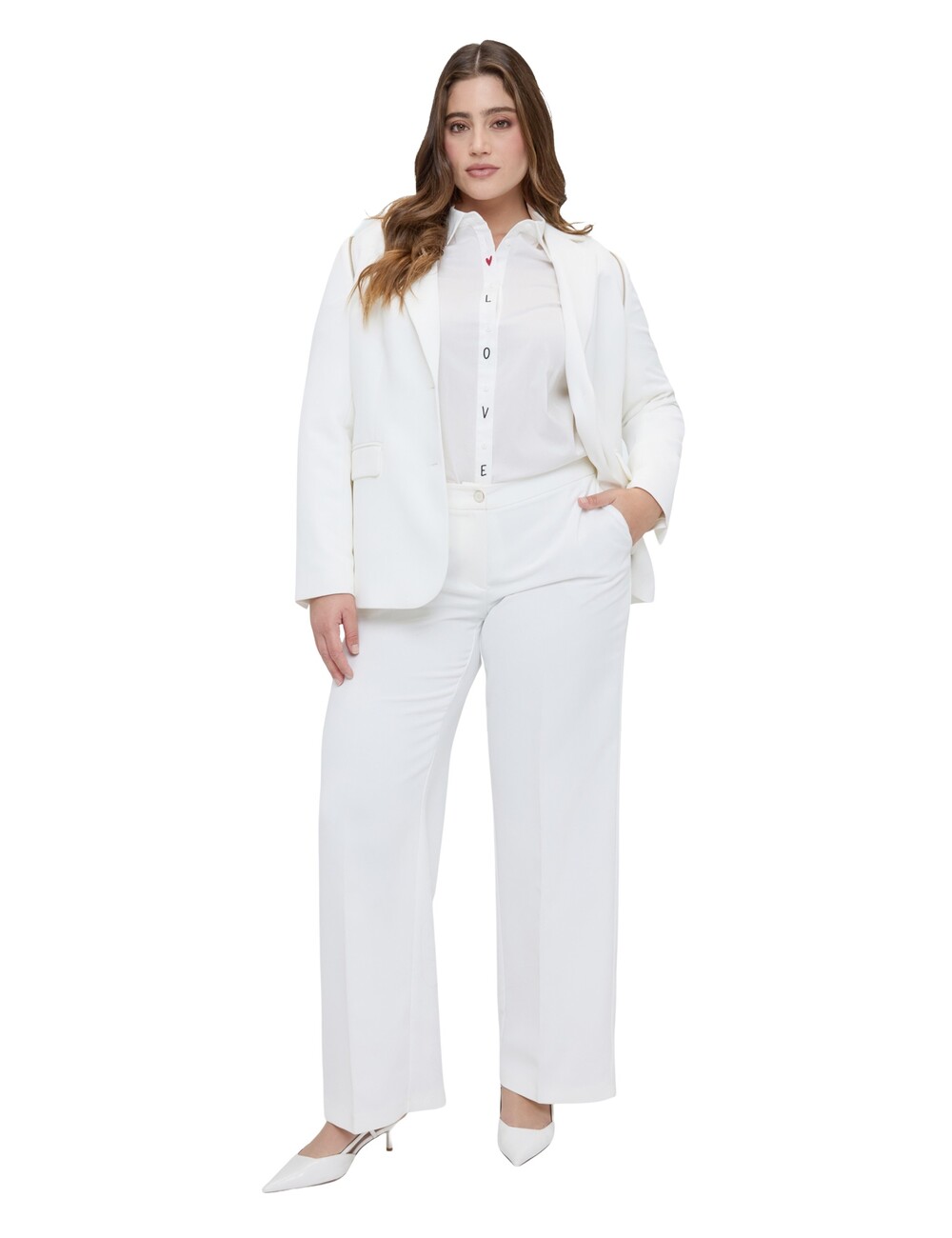 Fiorella Rubino - Pantalones Wide Leg en tejido fluido stretch