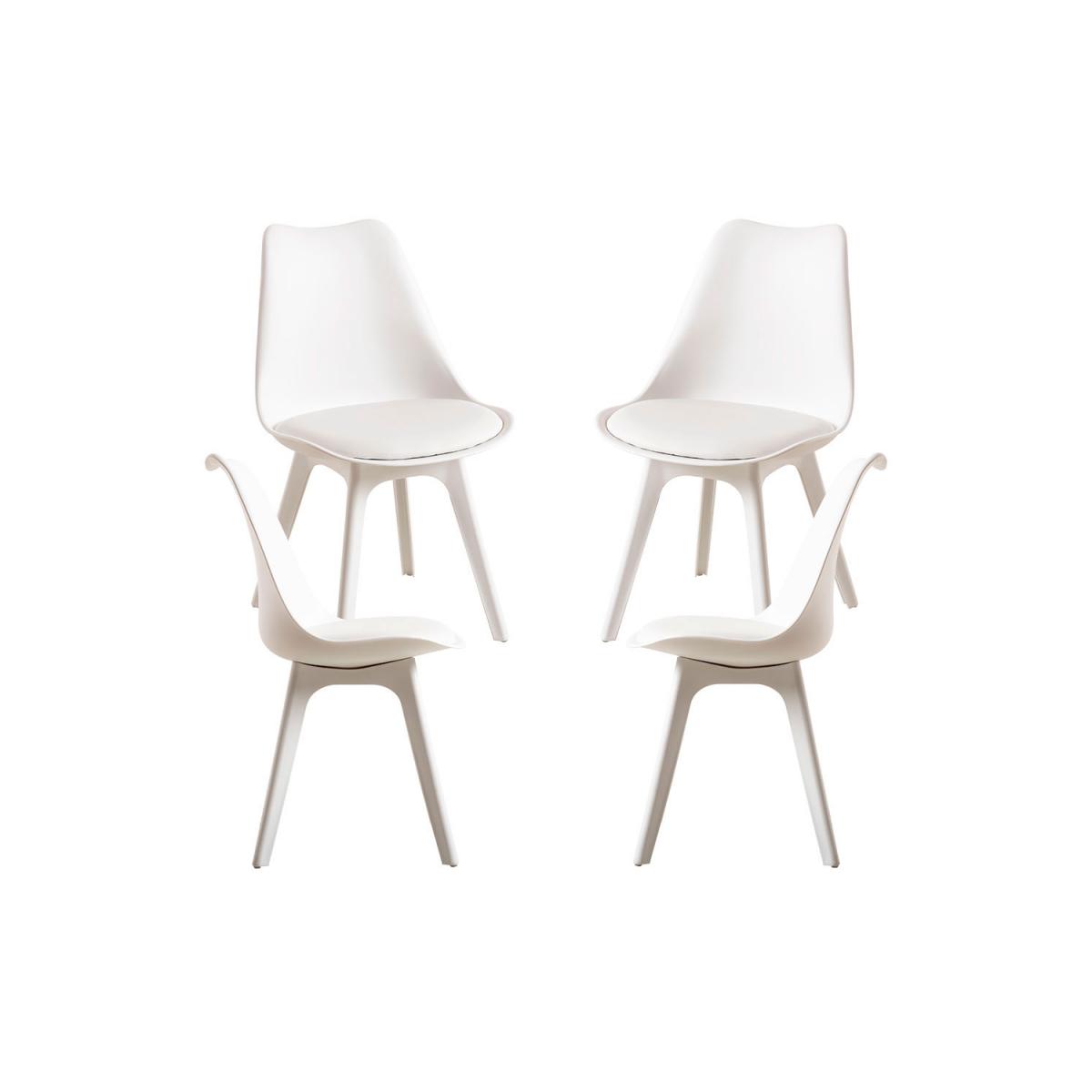 Regalos Miguel - Packs Sillas Comedor - Pack 4 Sillas Synk Suprym - Blanco