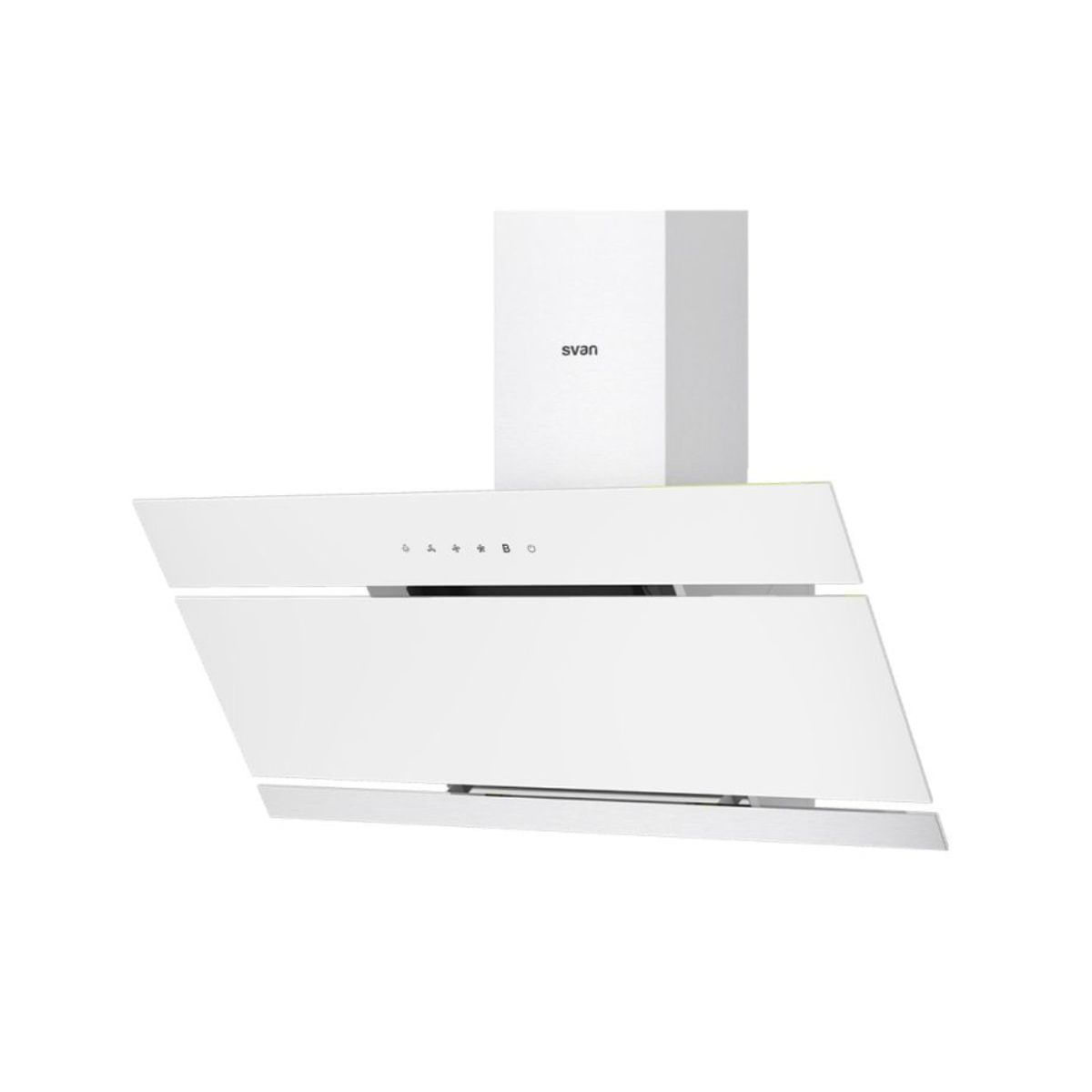 Campana inclinada Svan SVCC1960B 70W 600m3/h control táctil blanco 89,7 cm