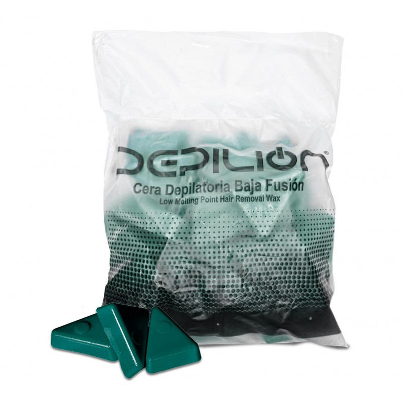 Cera Caliente Verde 1kg – Baja Fusión para Depilación en Pieles Sensible - Cera Depilion