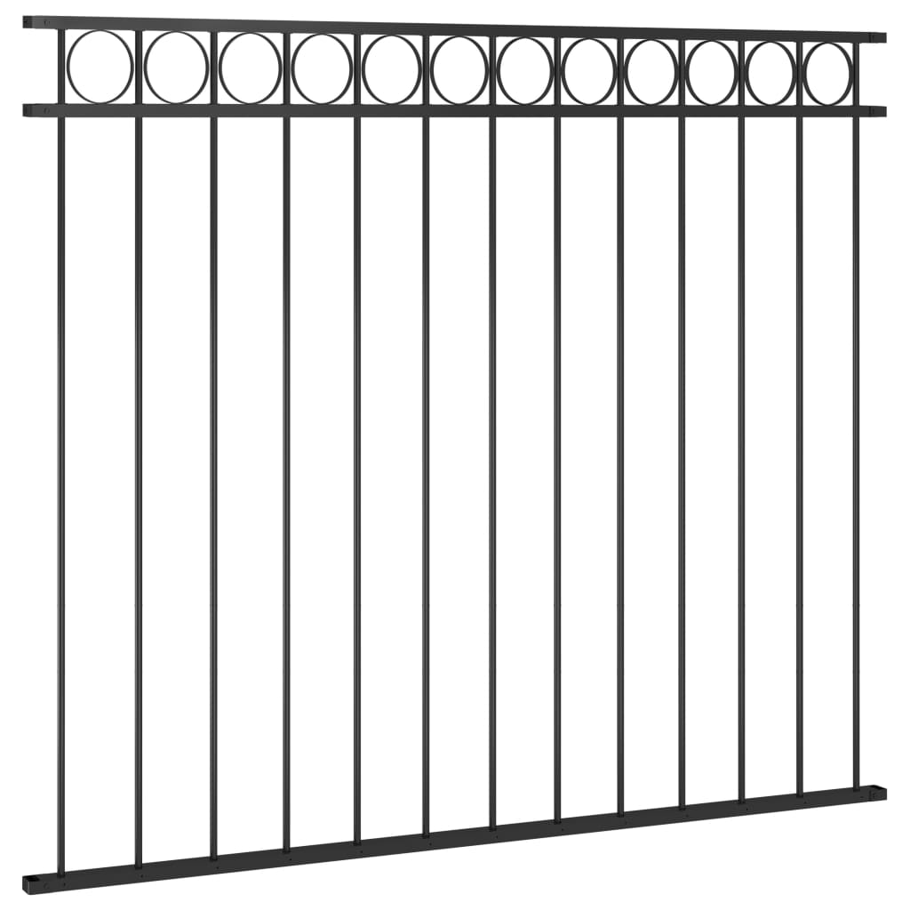 Vidaxl Panel de Valla de Acero Negro Dimensiones 1.7 X 0.8 M - Alta Seguridad para el Jardín