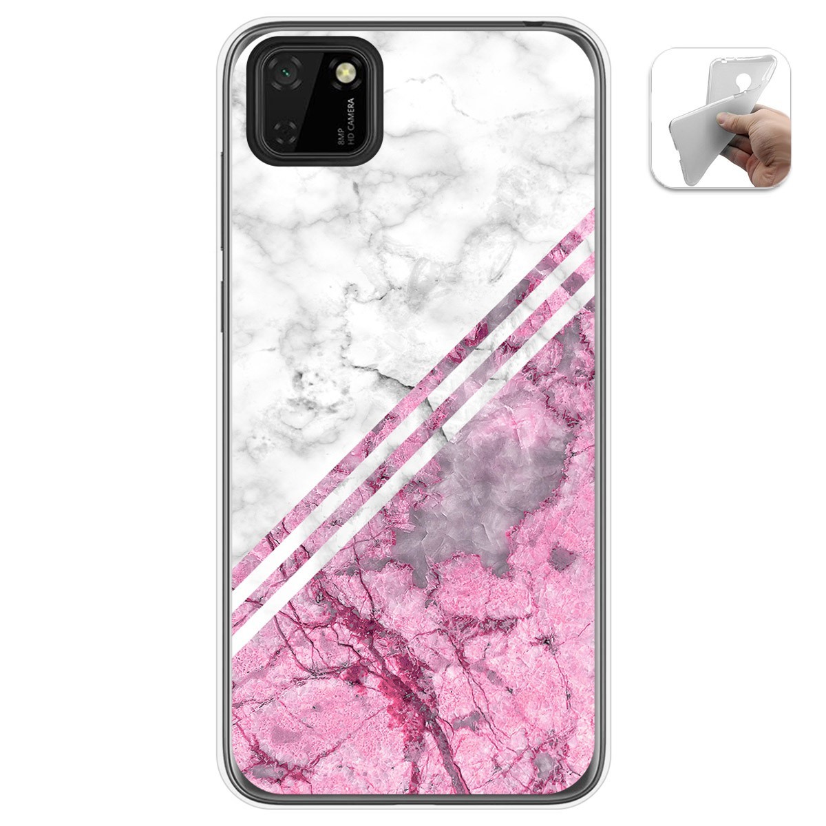 Tumundosmartphone Funda Gel Tpu para Huawei Y5p diseño Mármol 03 Dibujos