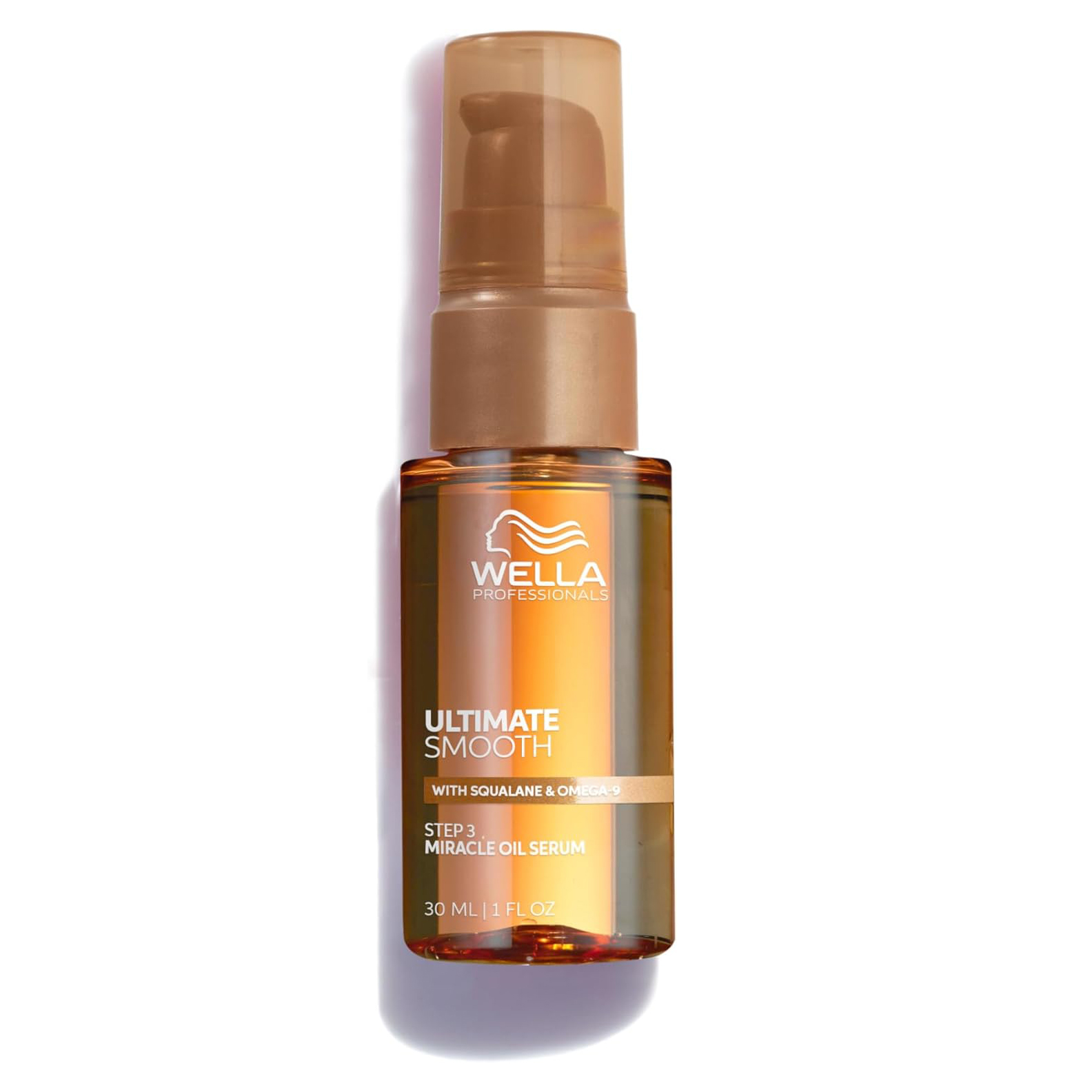 Wella Professionals Ultimate Smooth / Paso 3: Sérum Miracle Oil - Aceite para el cabello con Escualano y Omega 9 - Cabello Seco, Apagado y Encrespado. / 30 Ml.