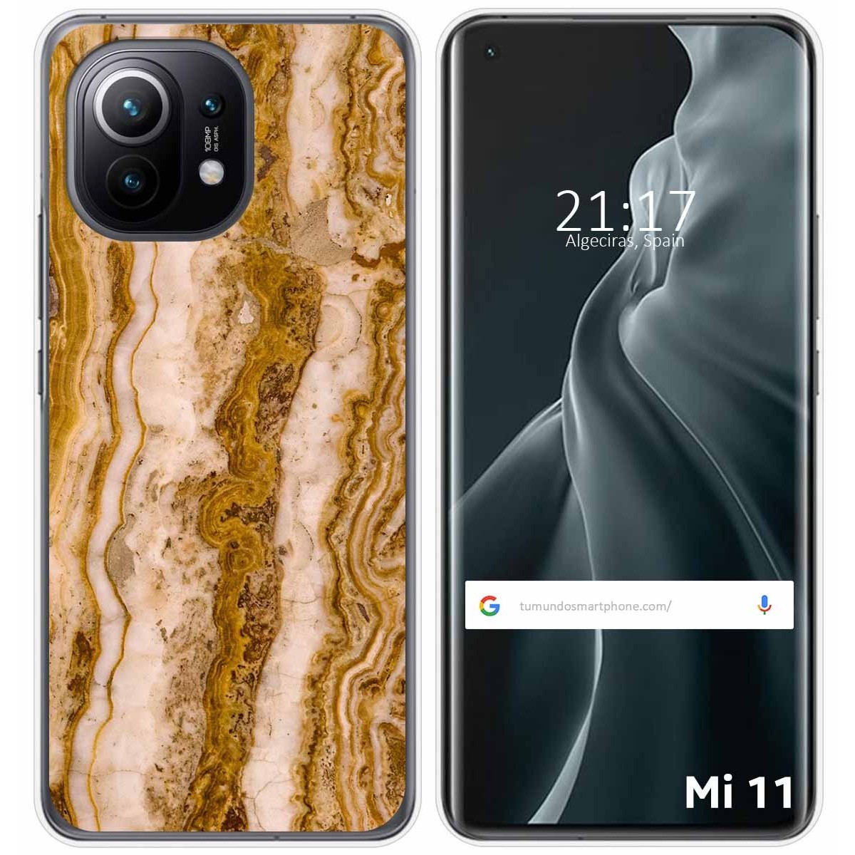 Tumundosmartphone Funda Gel Tpu para Xiaomi Mi 11 5G diseño Mármol 10 Dibujos