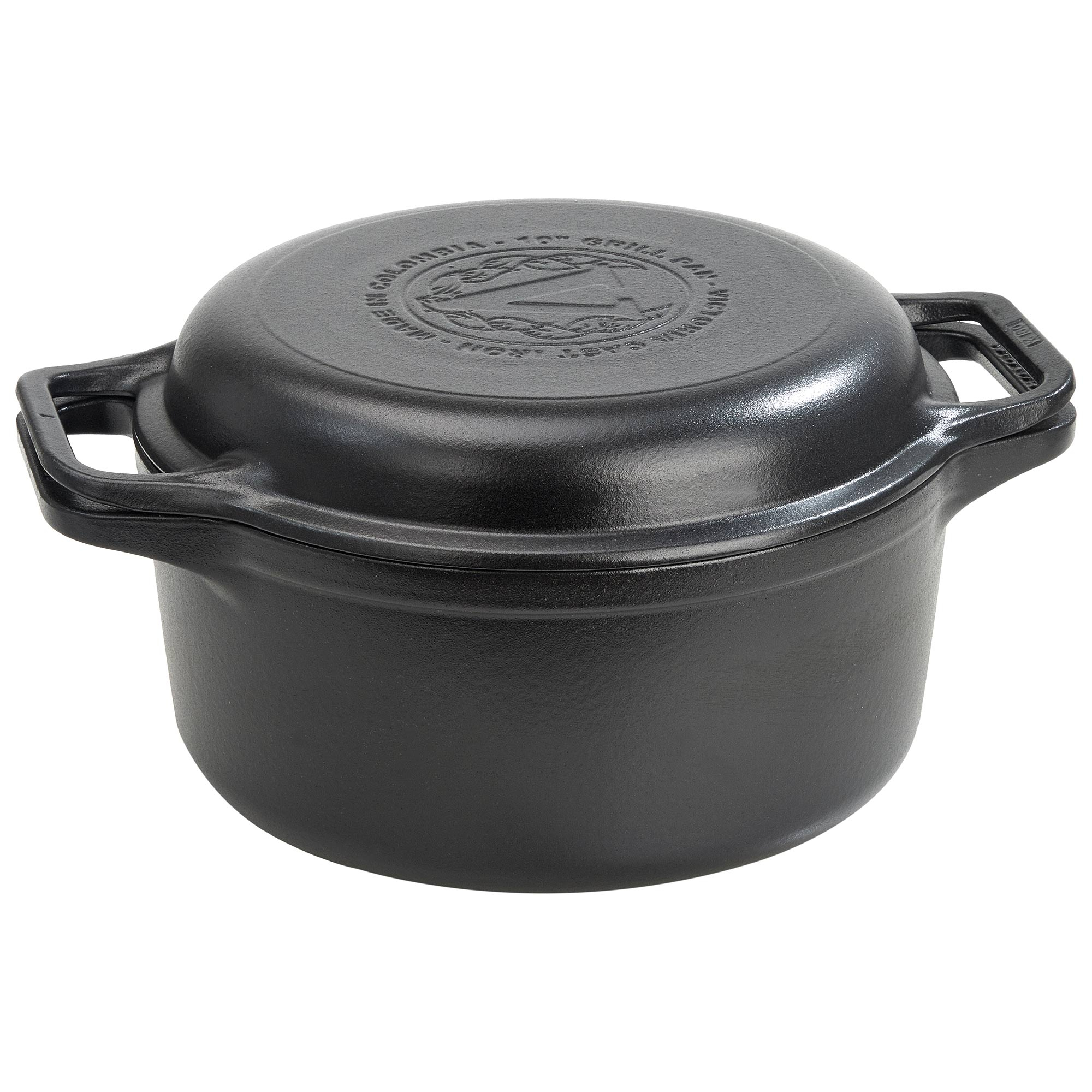 Victoria Horno Holandés Olla y Sartén Inducción Hierro Fundido Esmaltado, Juego 2 Piezas Cocotte, sin PTFE ni PFOA, Apta para Fuego, Barbacoa, Horno, Vitrocerámica, Gas