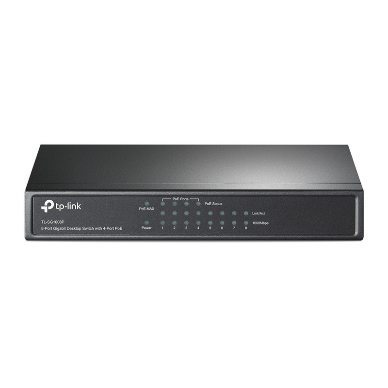 Tp-link tl-sg1008p desktop switch 8 gigabit ports with 4 poe ports