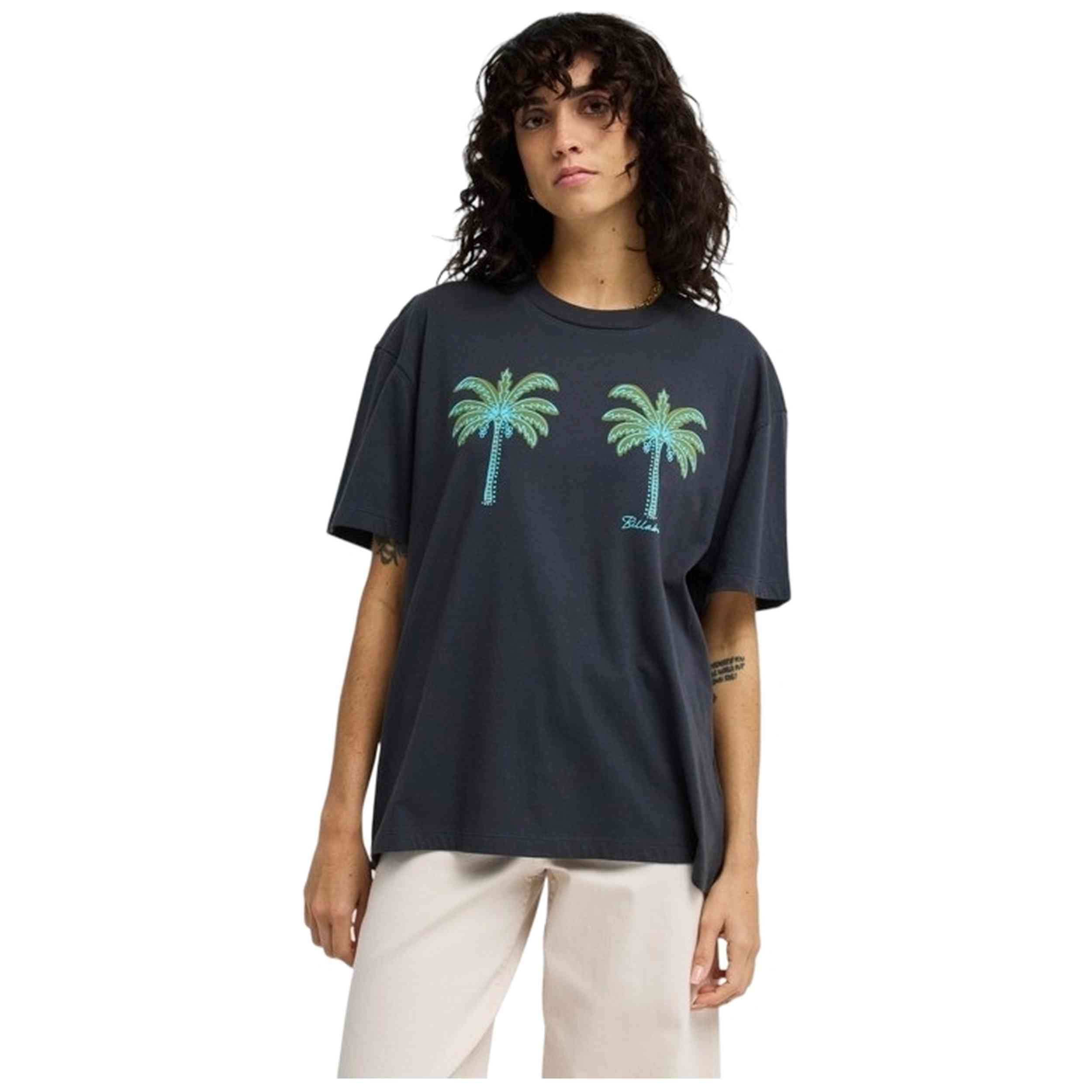 Camiseta De Manga Corta Billabong modelo Vacation Club para Mujer en color Negro