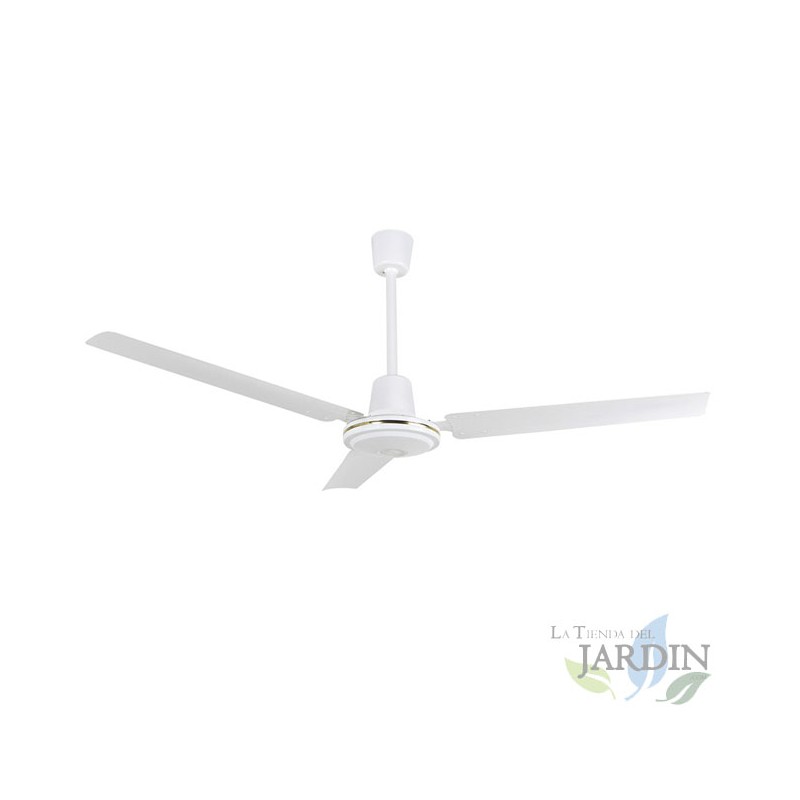 SUINGA Ventilador de techo Orbegozo | 5 Velocidades | Motor Silencioso | Interruptor de Pared | 3 Aspas | 120 cm | 70W | Blanco