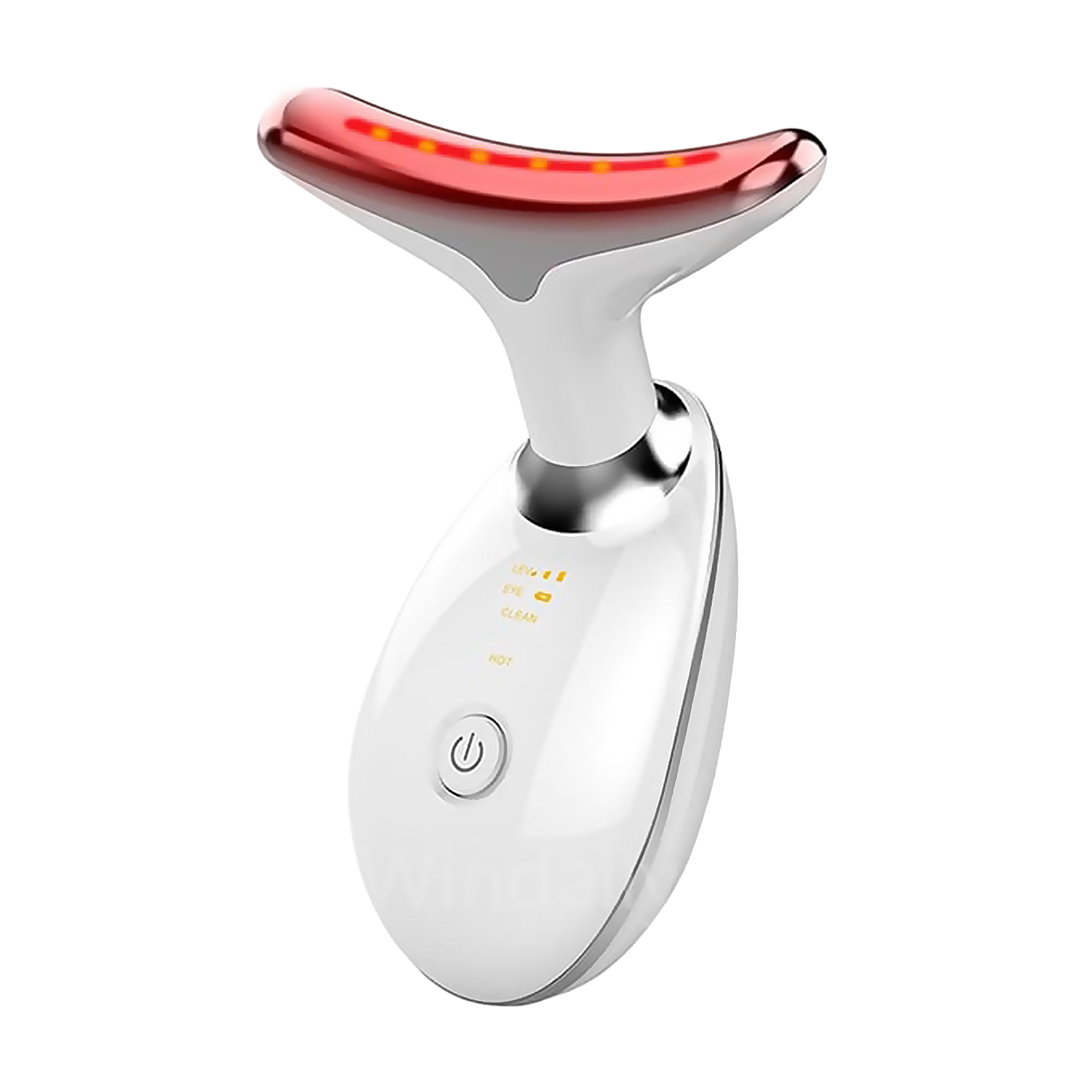 DAM Masajeador antiarrugas facial con 3 modos de uso, EMS, compresa de calor y 7 luces LED. 8,8x5,7x10,8 cm
