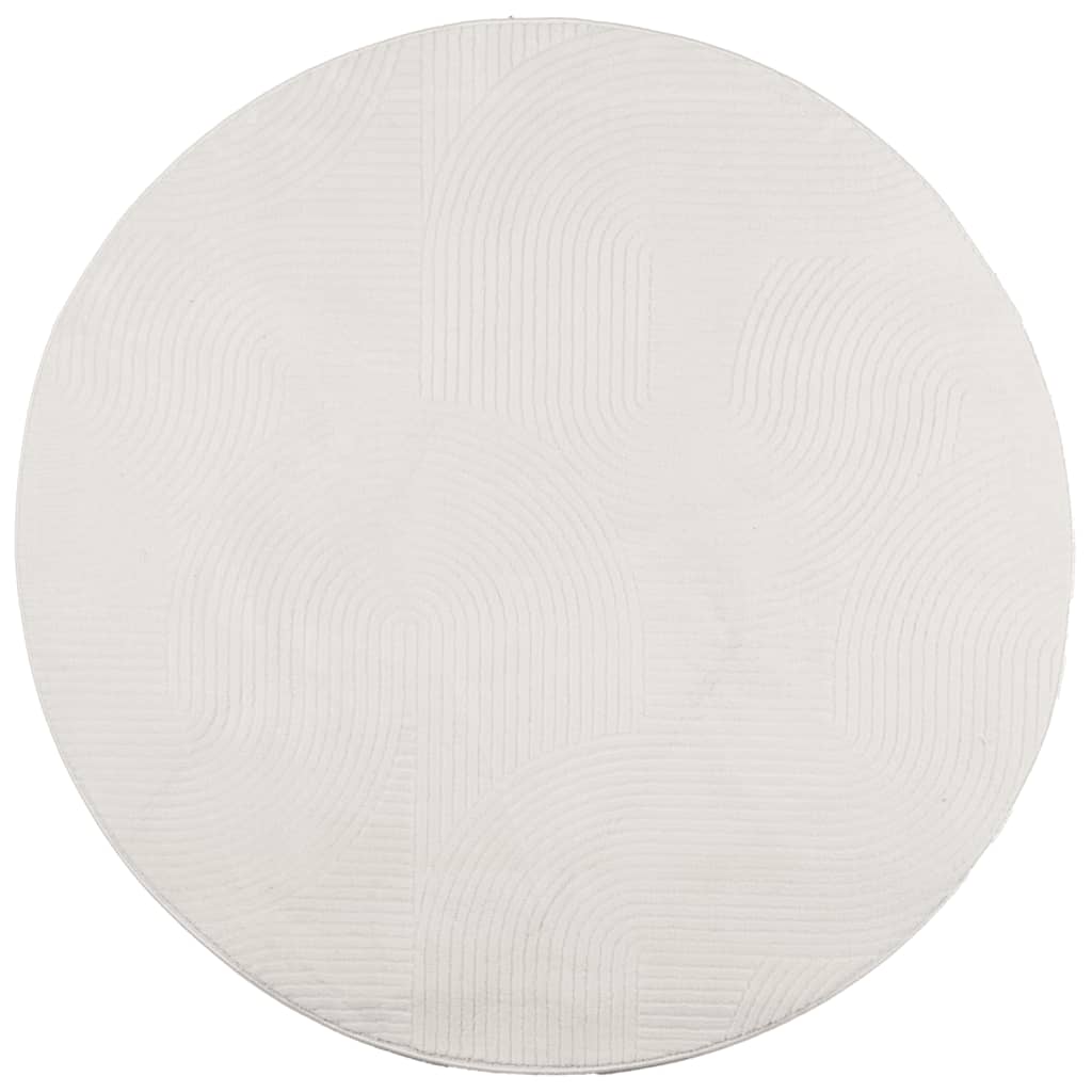 Vidaxl Alfombra Pelo Corto Look Escandinavo IZA Ø 160 Cm Antracita