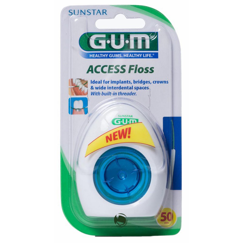 GUM ACCESS FLOSS SIN CERA SEDA DENTAL IMPLANTES 3200M