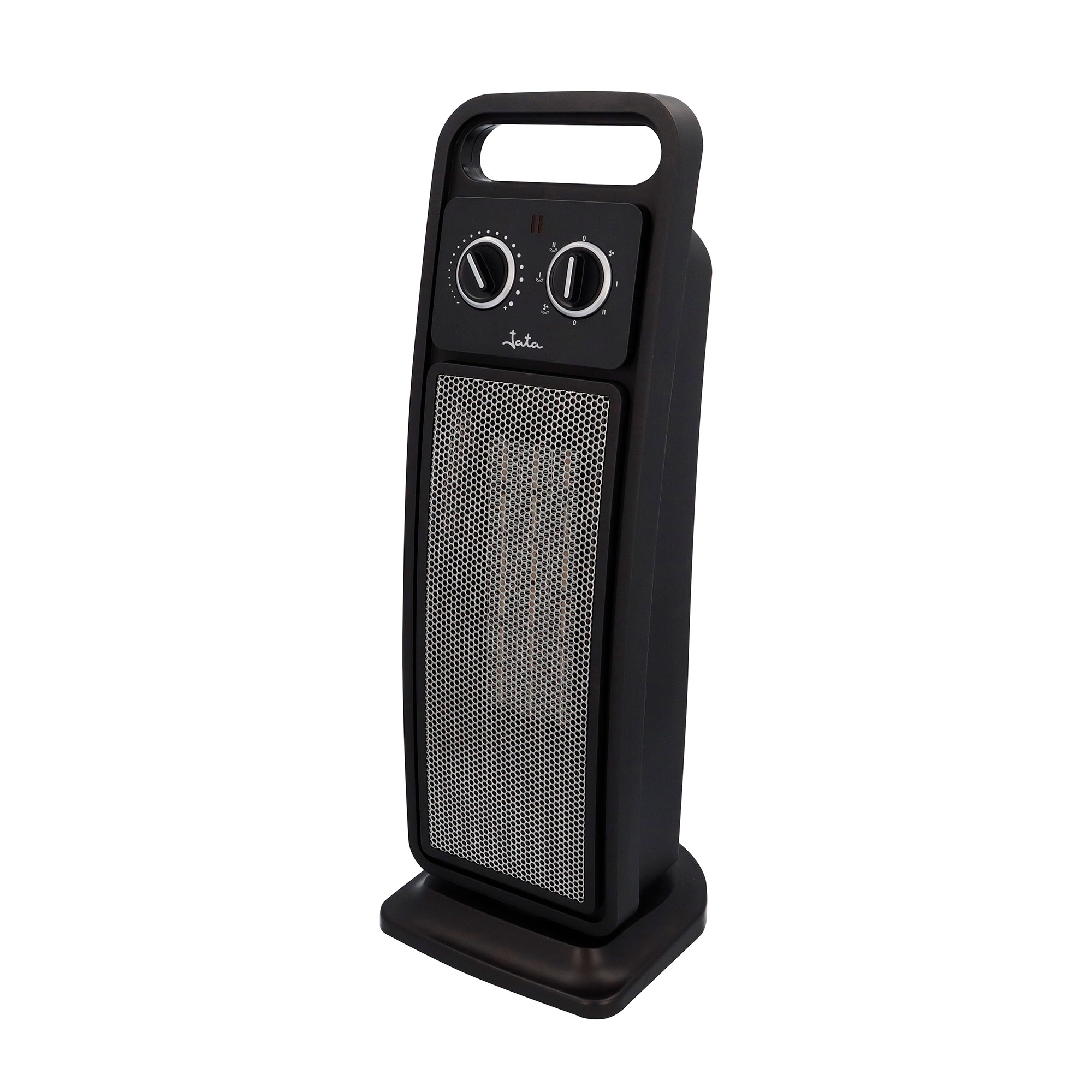 Jata Calefactor cerámico de torre con 2 potencias de calor, 3 modos: ventilación, calor medio y calor máximo, Función oscilante, Silencioso, 2000W - JCTC2101
