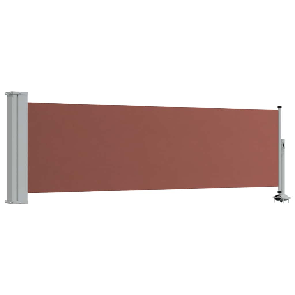 vidaXL Toldo lateral retráctil de jardín marrón 80x300 cm