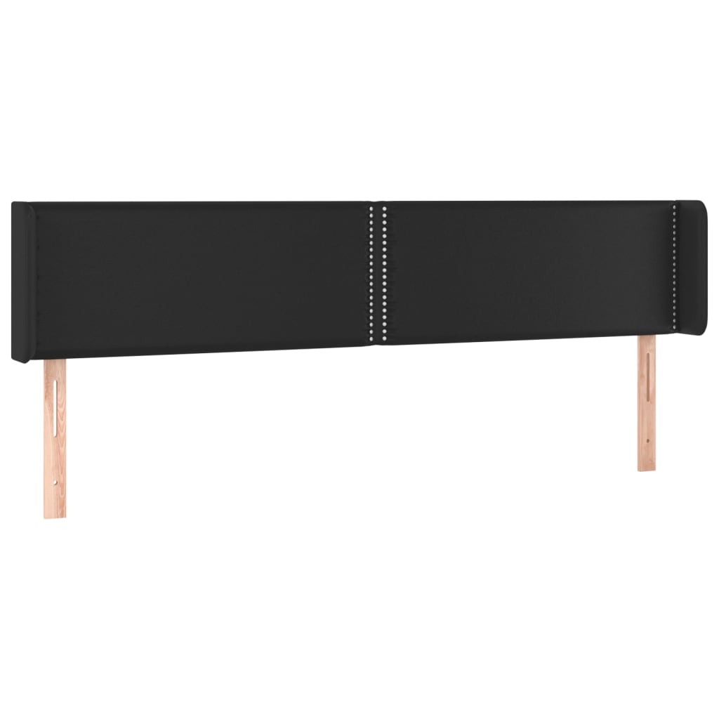 vidaXL Cabecero con LED cuero sintético negro 203x16x78/88 cm