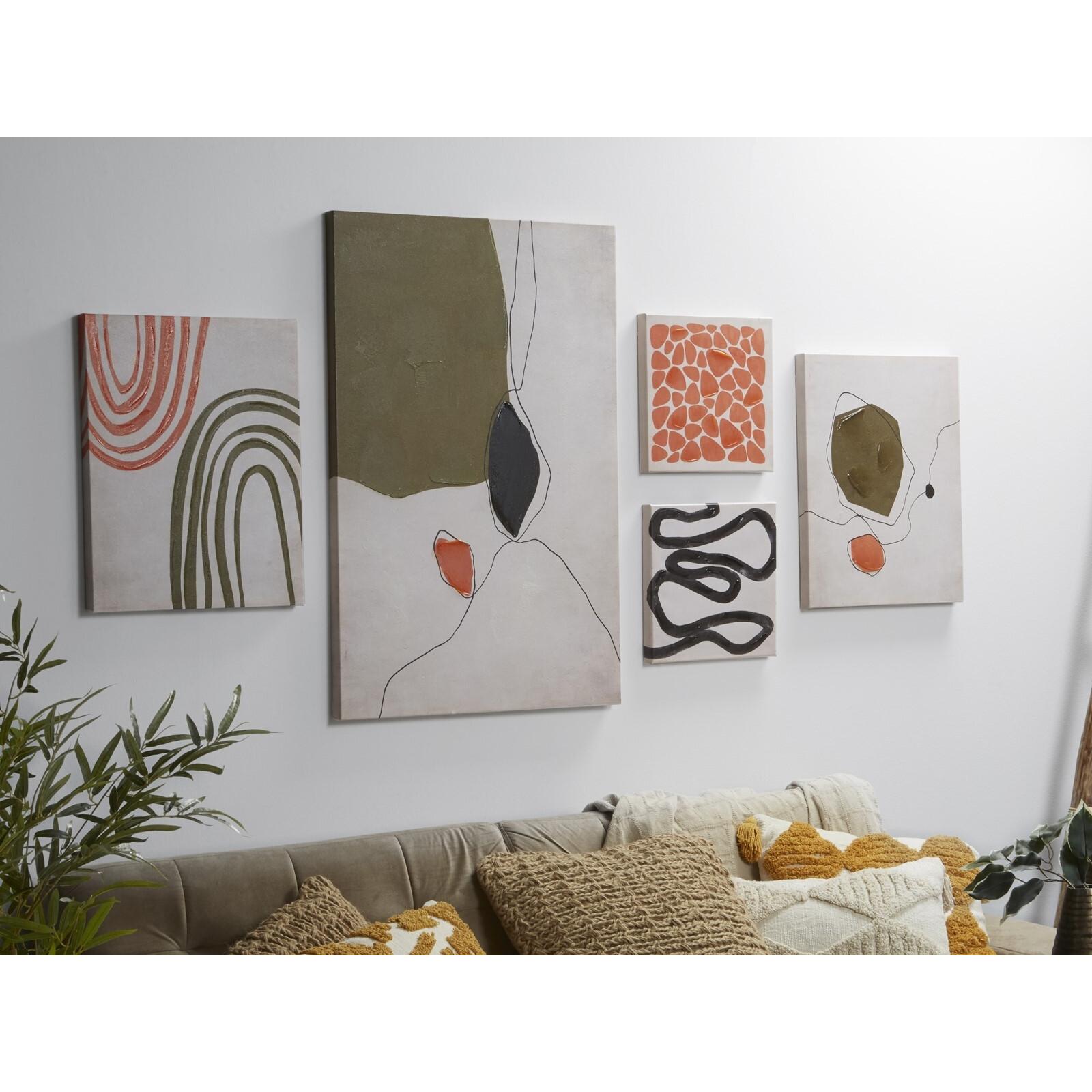 Lienzo impr. abstracto verde 50% al oleo 60x90 cms. s/5 60x2x90 cms. El mejor complemento para tu hogar.