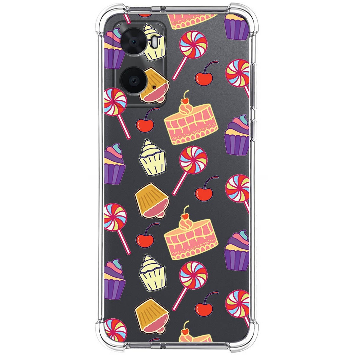 Funda Silicona Antigolpes para Oppo A76 / A96 diseño Dulces 01 Dibujos