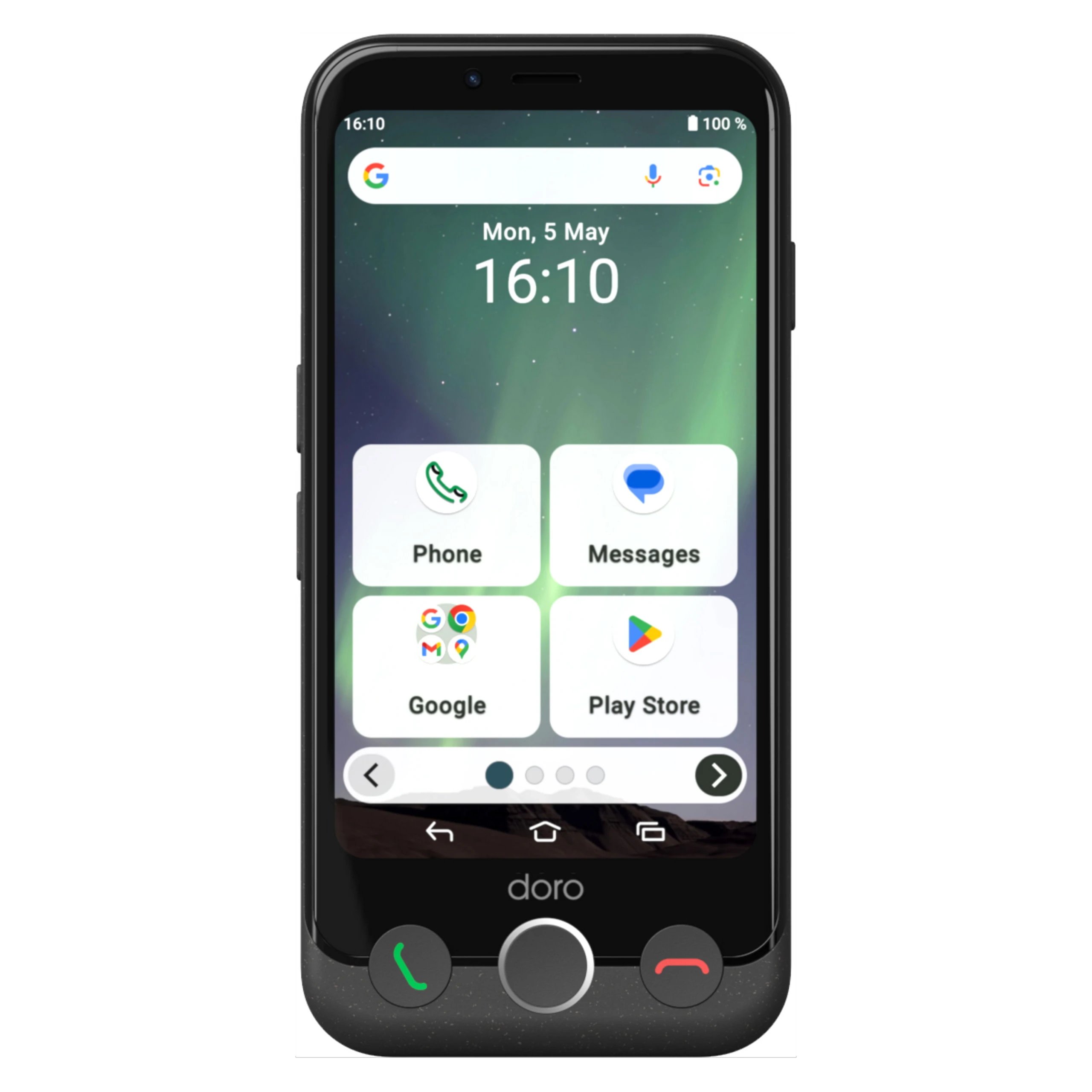 Smartphone DORO Aurora A10 DSP0000035279 64 GB 4 GB RAM 4,5" 4G Cámara 13 MP autoenfoque Pantalla LCD HD Reconocimiento facial Asistente Gemini Grafite