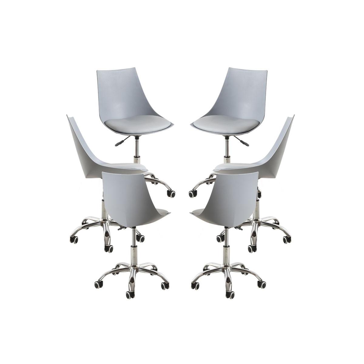 Regalos Miguel - Packs Sillas - Pack 6 Sillas Blok Office - Gris claro