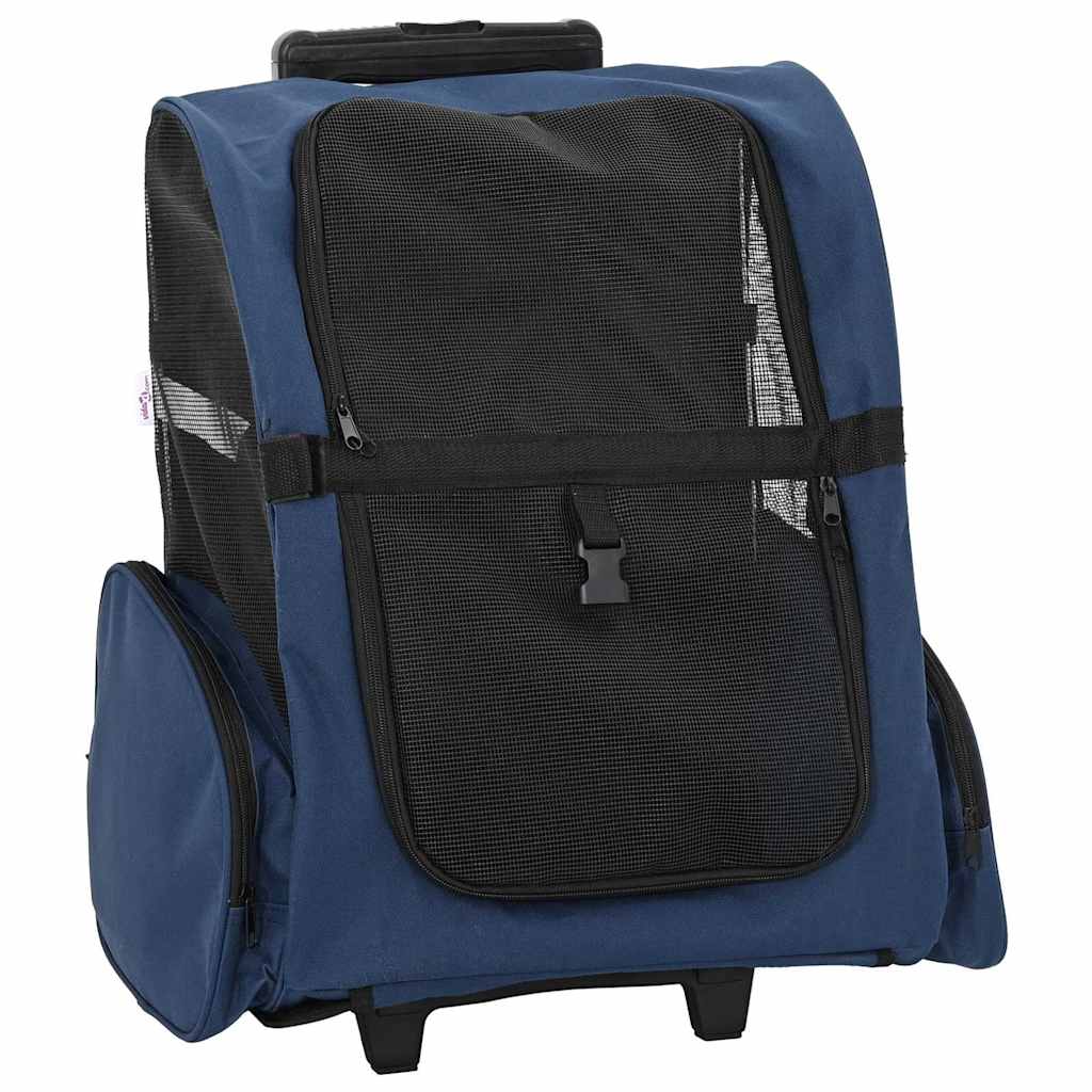 vidaXL Carrito para mascotas 3 en 1, diseño , 48 x 32 x (57-106) cm, tela Oxford