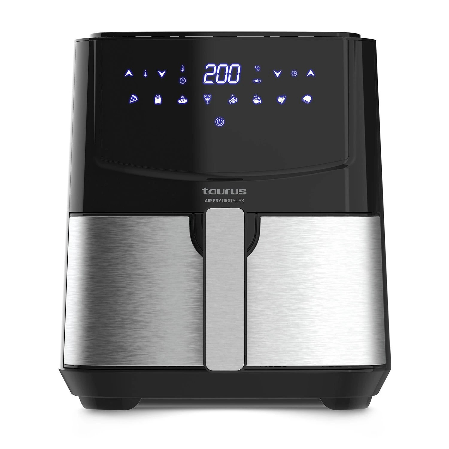 Taurus - Freidora de aire Air Fry Digital 5S de 5 L y 1450 W, negro, para cocinar sano con poco o sin aceite, cocción rápida y crujiente