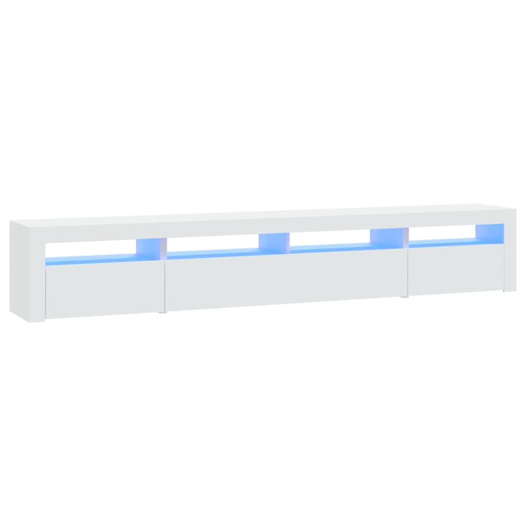 vidaXL Mueble de TV con luces LED 240x35x40 cm, Mueble de Salon, Mueble TV, Mueble TV salon, Mesa de TV, Mueble tele