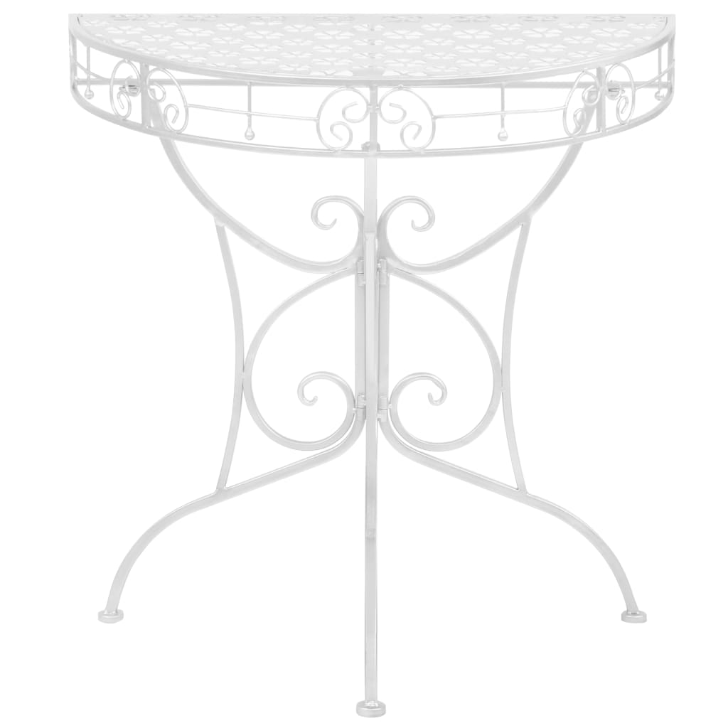 Vidaxl Mesa Auxiliar Vintage Metal Semicircular Dorado 72x36x74 Cm