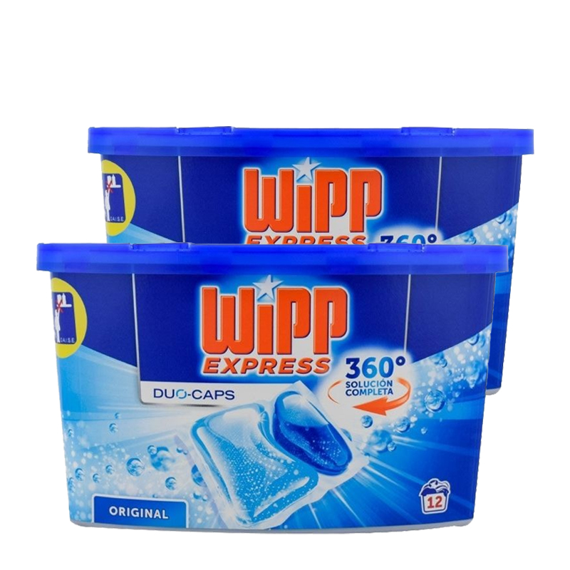 Wipp Express - Detergente en cápsulas para lavadora Wipp Express 12 lavados x2, Total 24 lavados