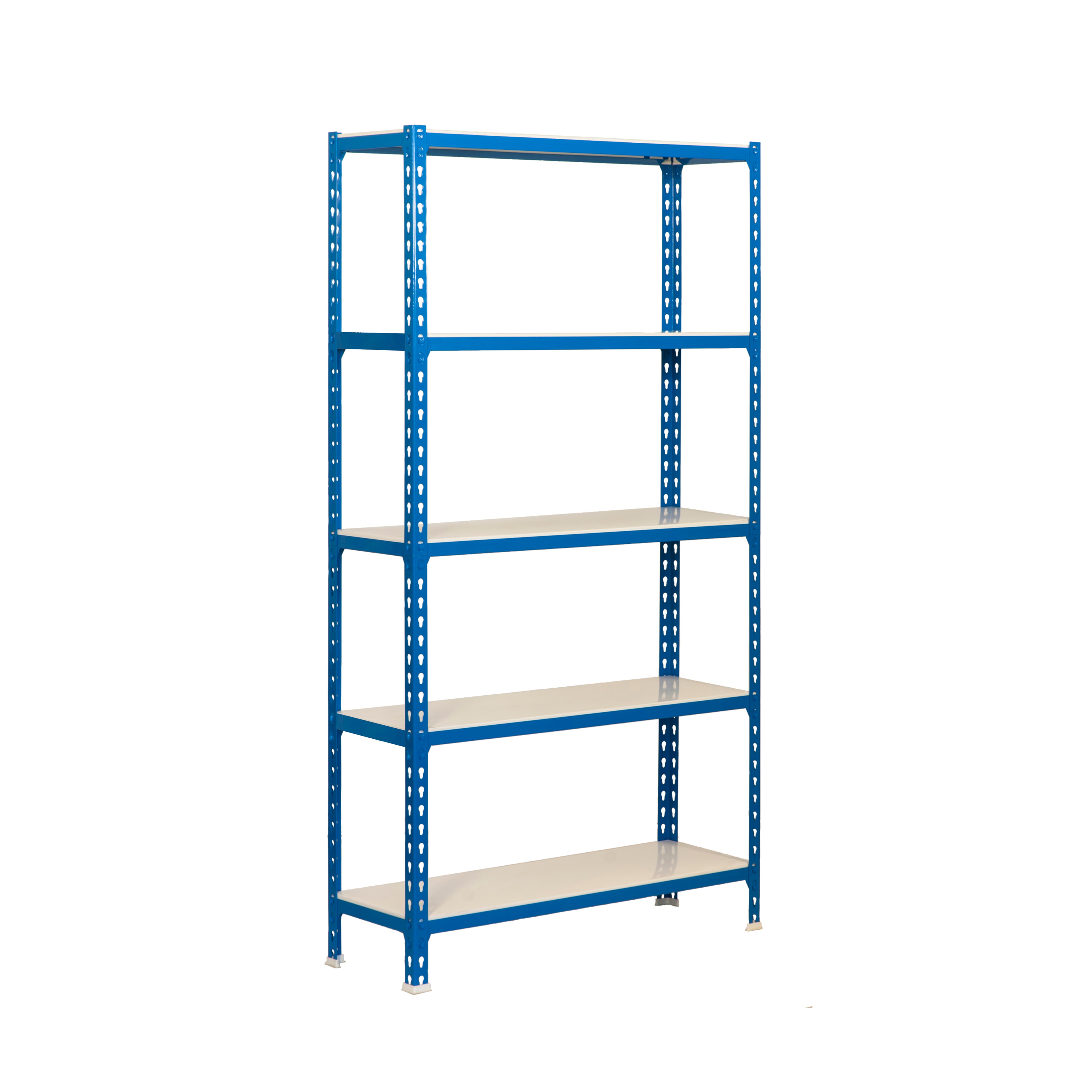 SimonRack Estanteria Metalica Almacenaje de Acero, 2000x1100x400 mm, 5 Baldas, Soporta 200 kg de Punto Flexión por balda, Azul/Blanco - Simonclick