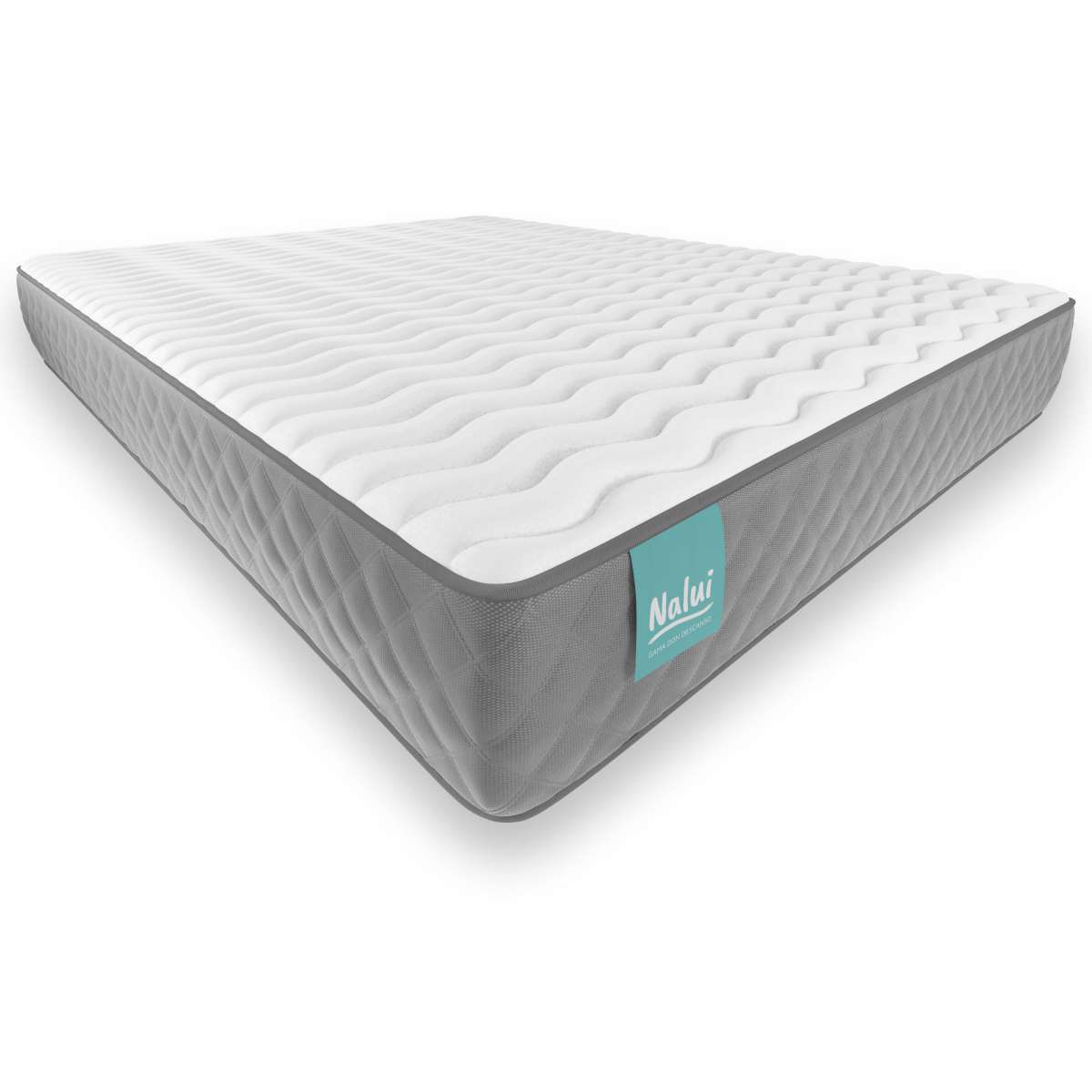 Nalui Colchón Viscoelástico Gredos Gris ±24cm Firmeza Media con Tejido Strech. Reversible | Fabricado en España