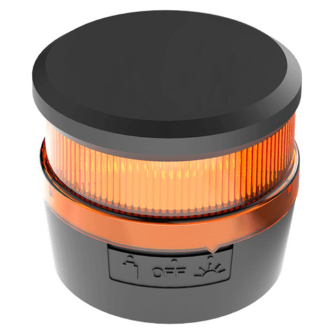 Neoway Baliza de Emergencia Brivia V16 Conectada, Luz LED 360° Visible 1 km, Geolocalización con DGT 3.0, Base Magnética, IP54