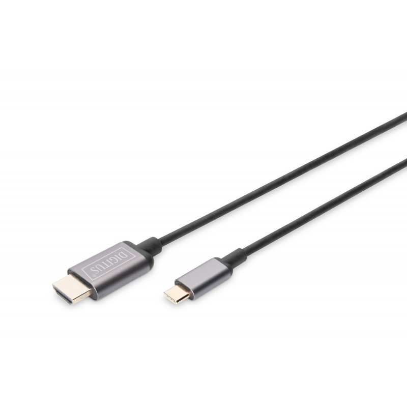 Digitus - Cable adaptador de vídeo USB-C - HDMI, UHD 4K / 30 Hz DA-70821