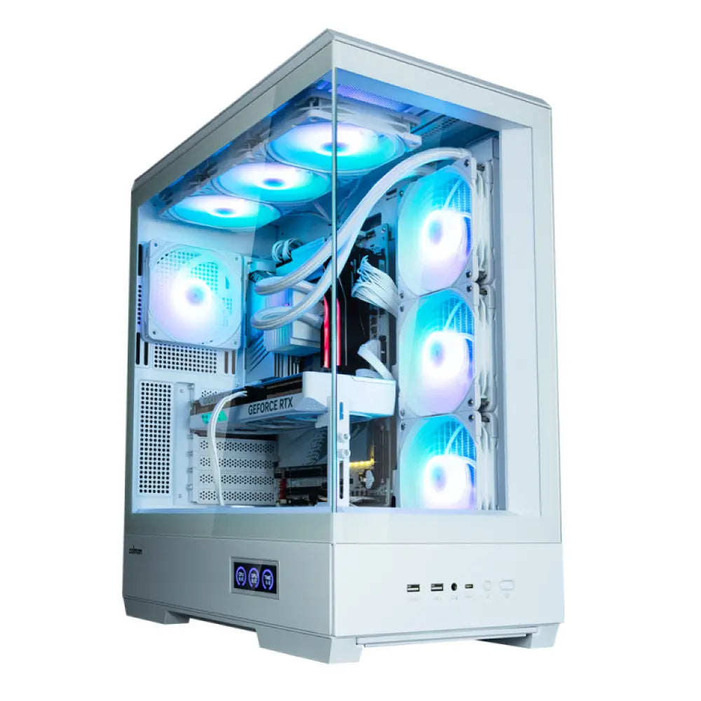 Torre PC Caja Zalman P50 Ds Atx 4xvent 120mm Argb 2xusb 3.0 Blanco Sin Fuente