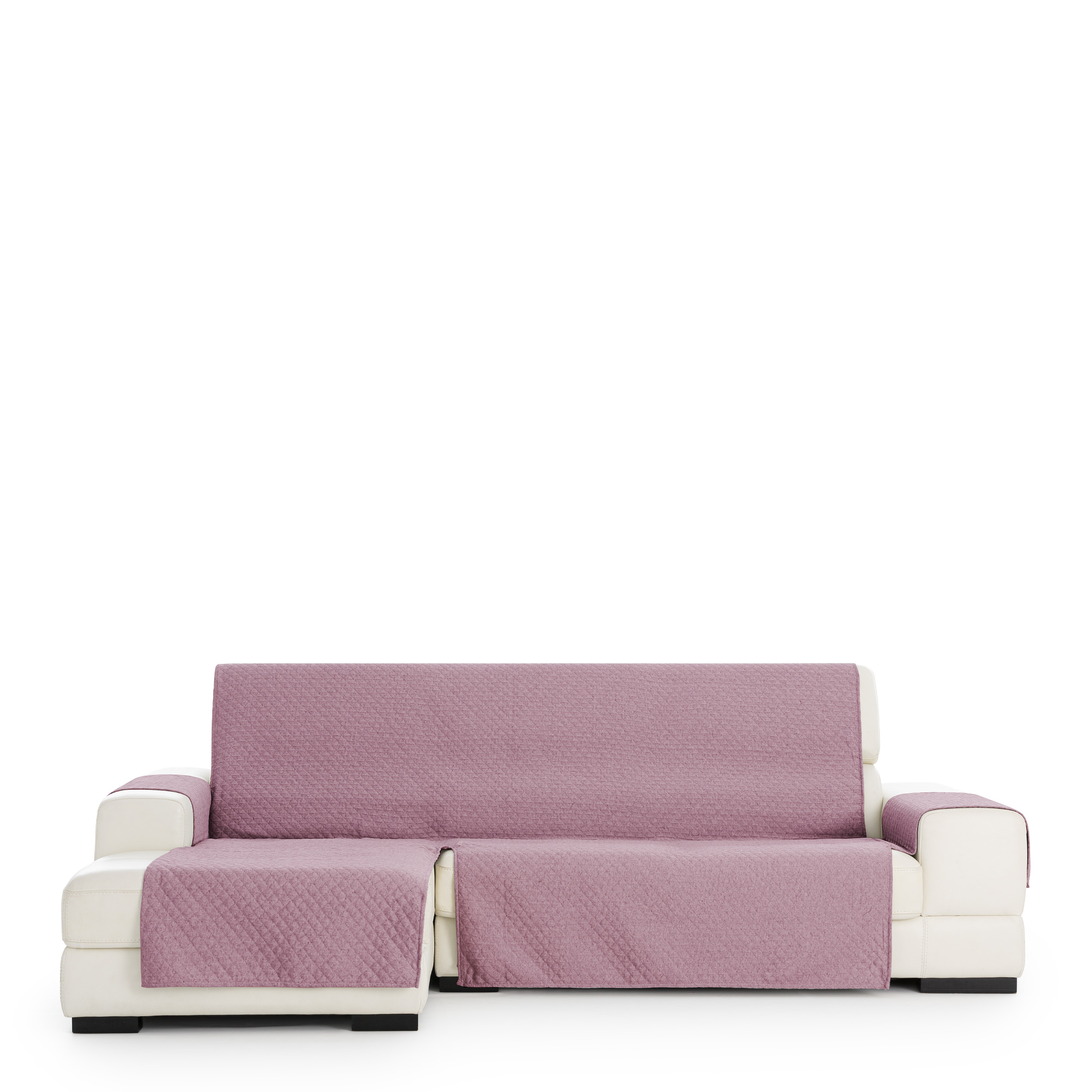 Funda de sofa chaise longue m/3 silver izquierda (Mirando de frente) c/12 extra, Tamaño extra izquierda, 170x310x110cm, Fábricada en España
