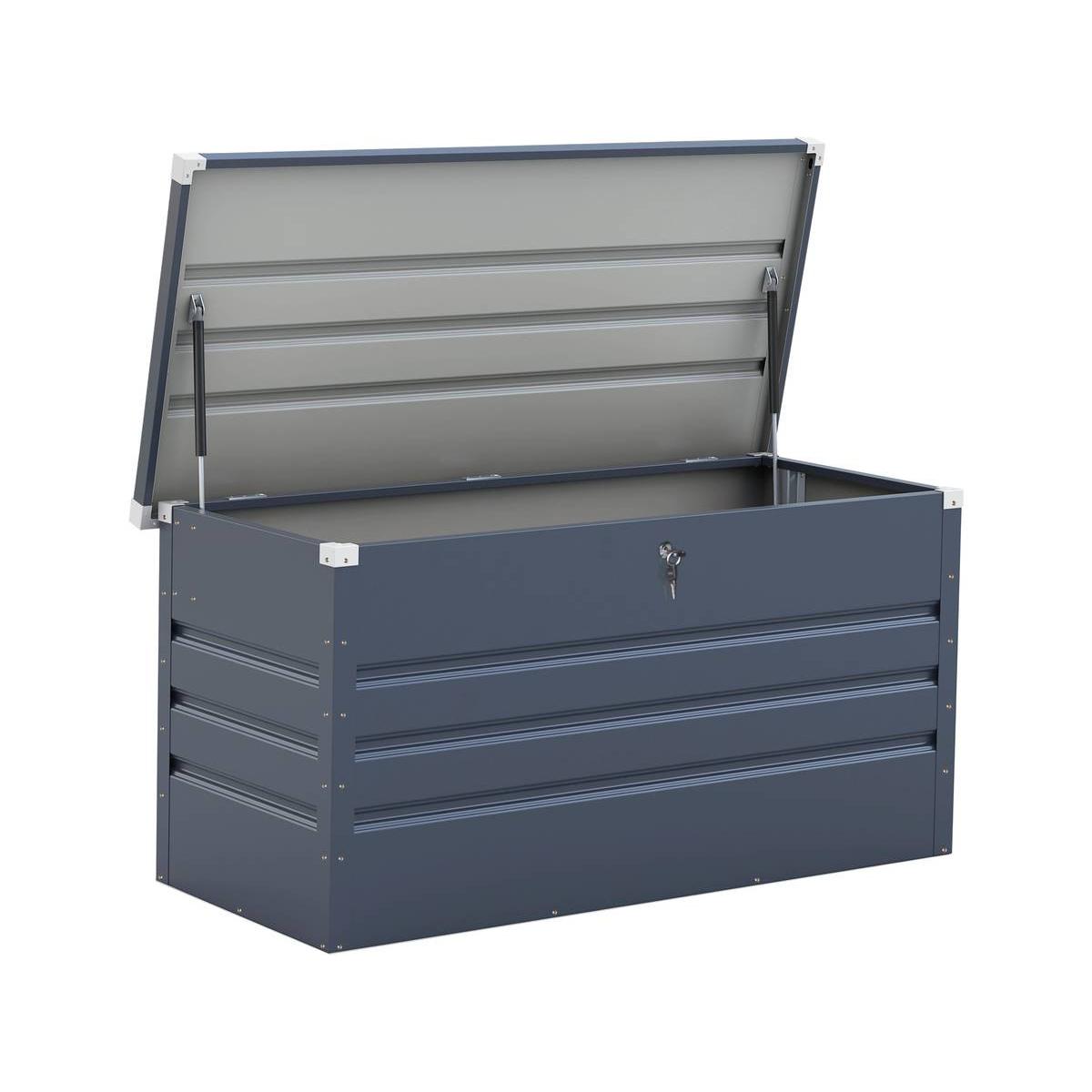 Habitat y Jardin - Baul/arcon para jardín "Store" - 480 L - 132 x 61 x 60 cm - Gris